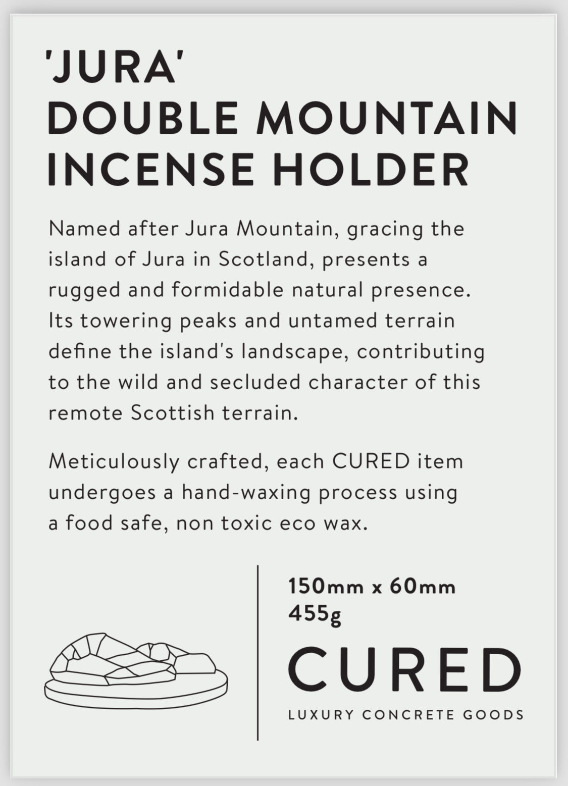 Jura Double Mountain Incense Holder